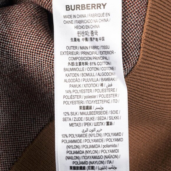 Burberry Kammie Birch Brown Check Knit Pencil Skirt - Picture 9 of 11